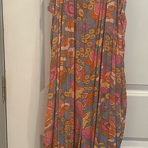 NATURAL LIFE Floral Jumpsuit - Pink, Orange, Gray